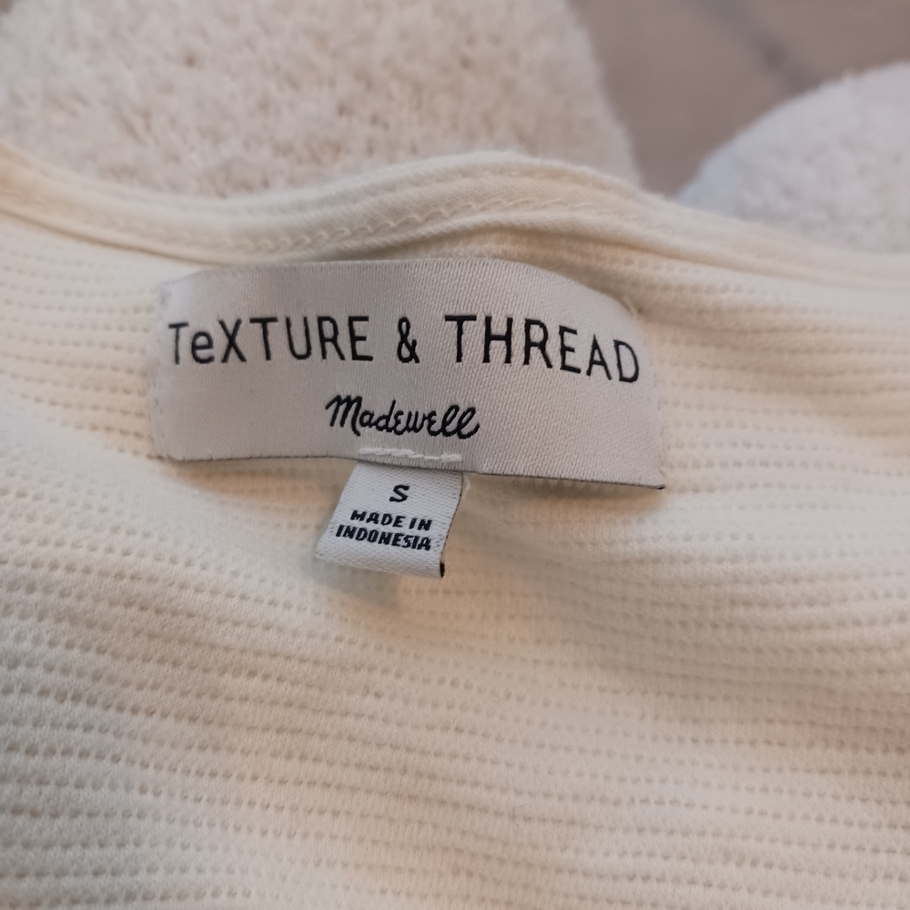 Madewell Texture And Thread Tie Front Top Nwot - image 6